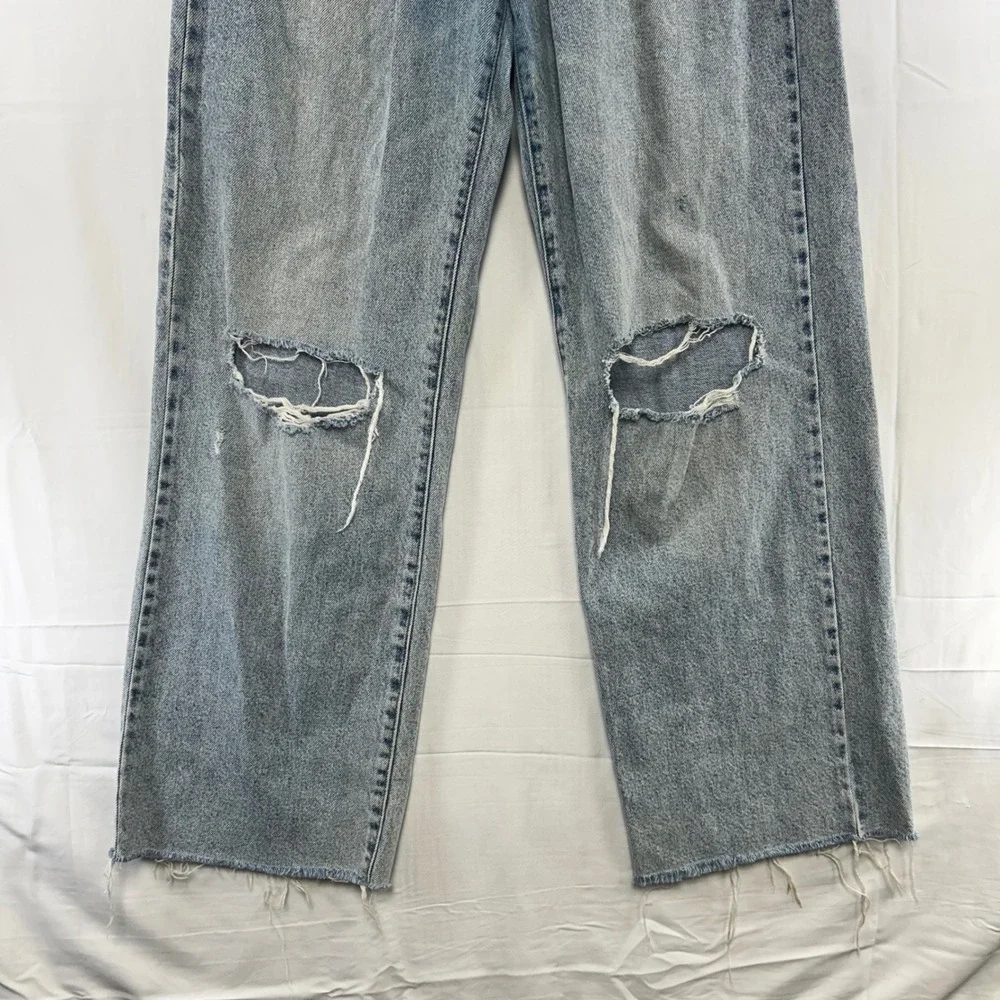 Hidden Jeans Wide Leg Women‎ 29 Light Blue Distressed Raw Hem HD9109D-M